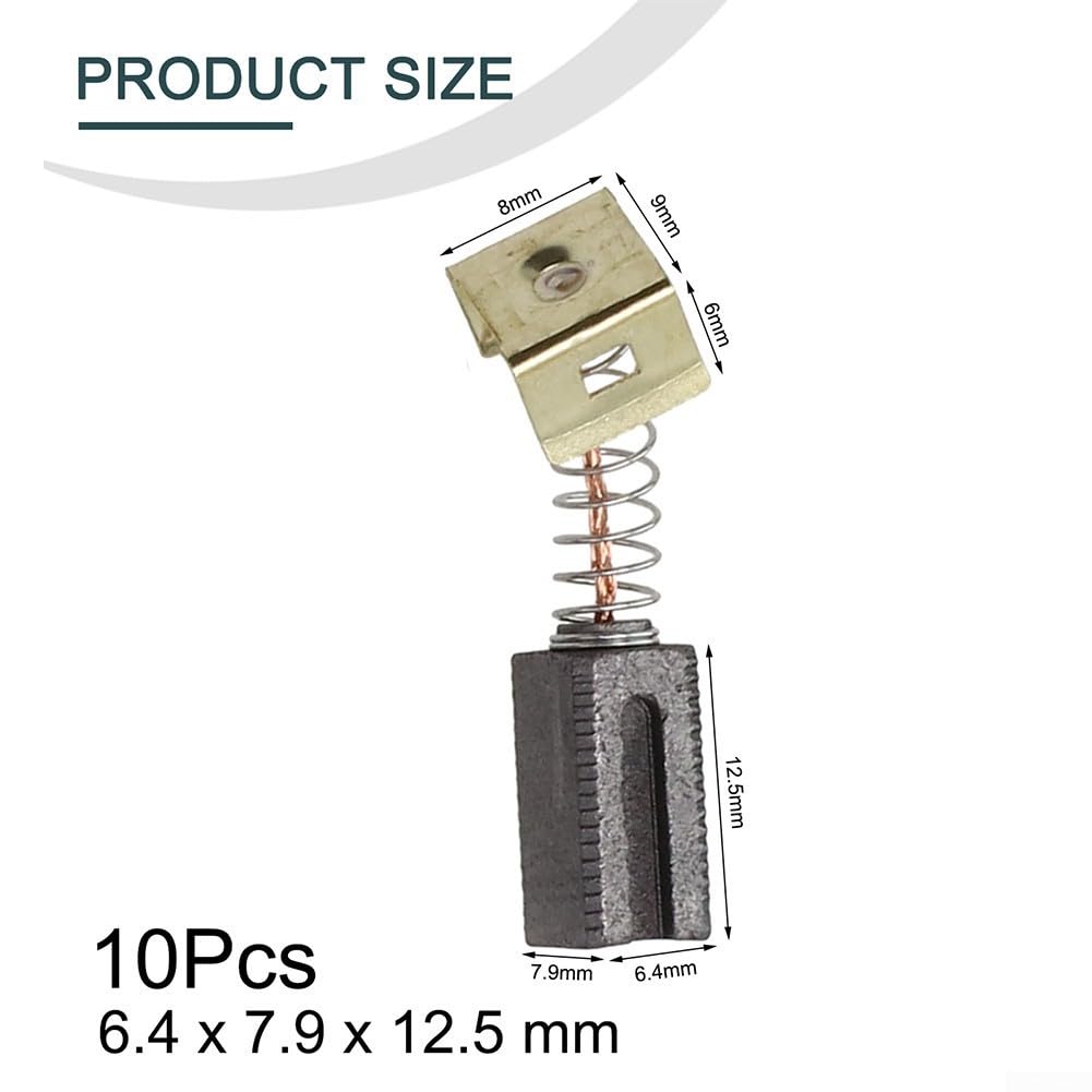 Spazzole Di Carbone Per Smerigliatrici Angolari - Set Da 6 Pezzi, Compatibili Con Black & Decker CD105, CD110, KG900 - Foto 3