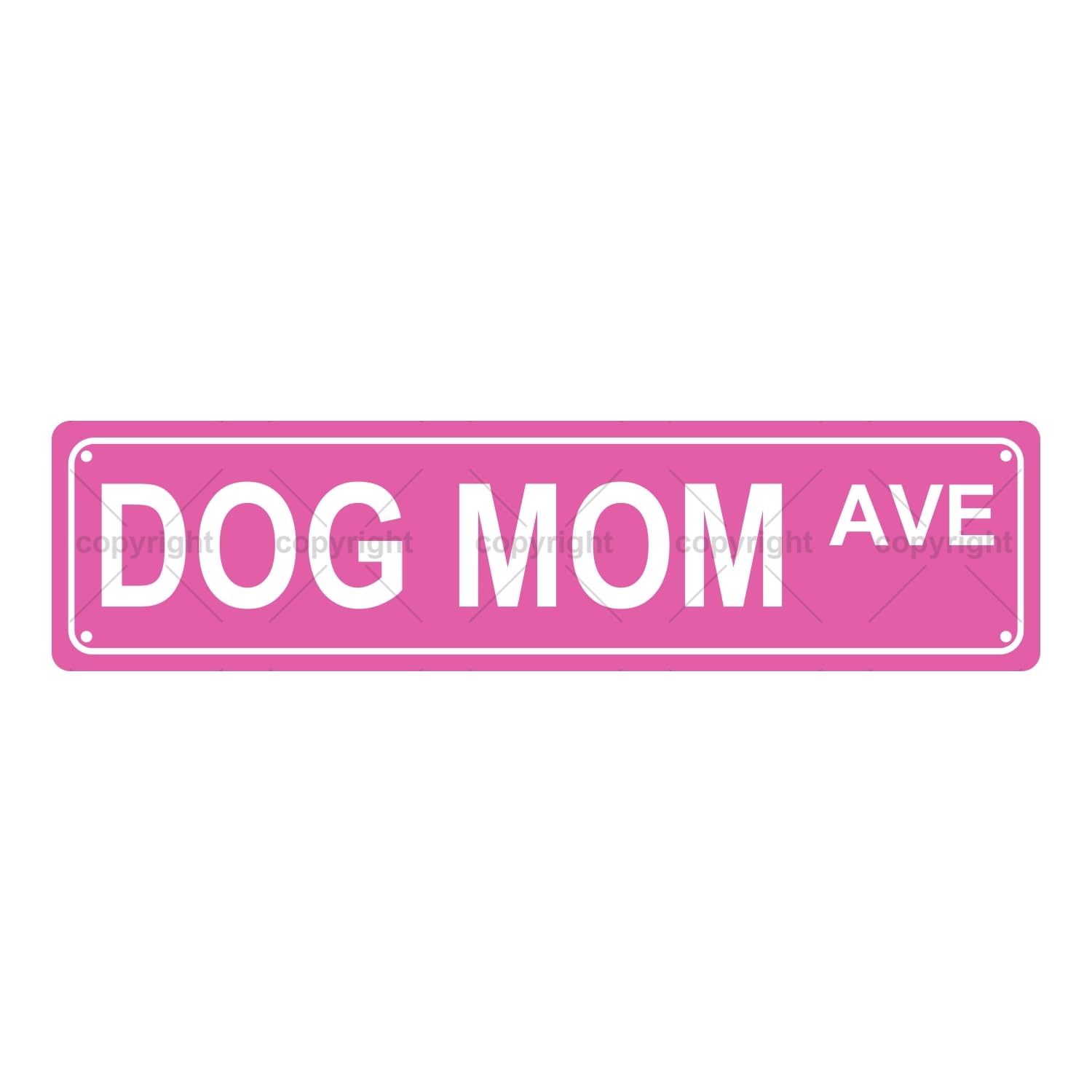 Dog MOM AVE Dog Metal Tin Street Sign Bar Cafe Garage Cave Home Room Wall Bathroom Farmhouse Garden Porch Patio Decor,4x16 Inch