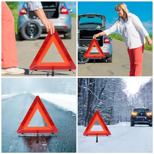 Triangle de securite voiture BESTYASH support reflechissant pour maintenance et panne route - 7