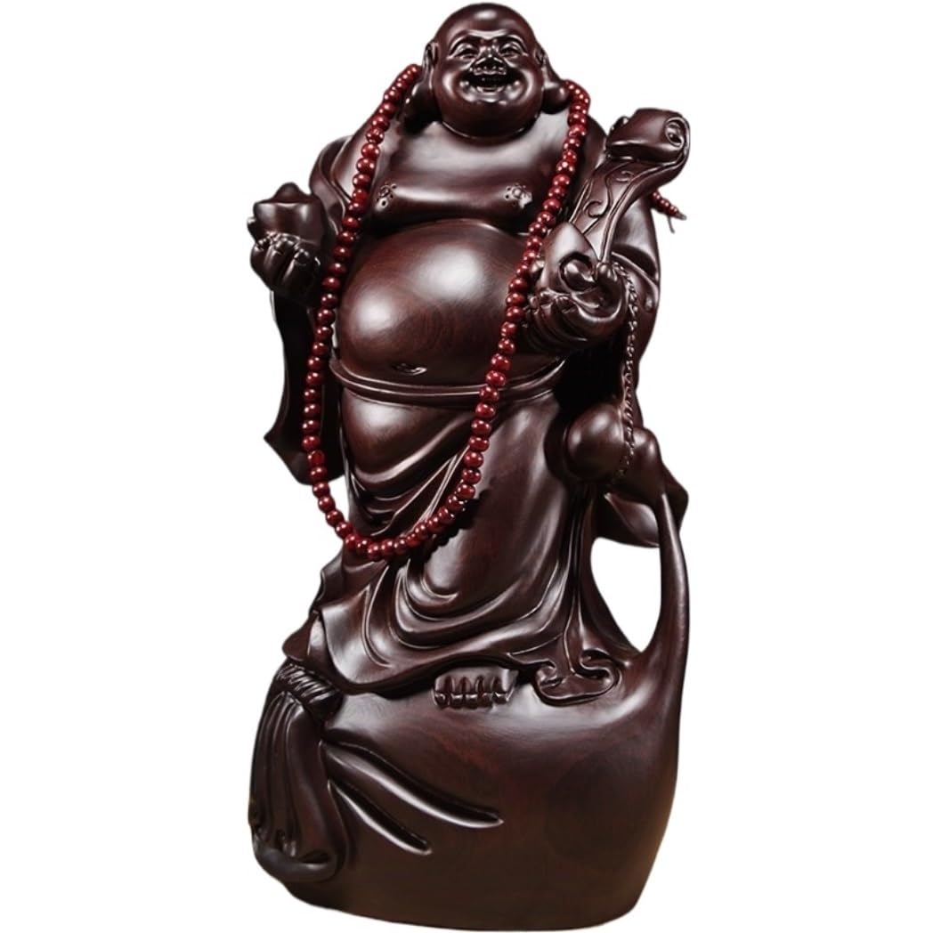 Estatua Feng Shui Estatua De Buda Madera, Escultura Meditadora, Decoración, Figura Espiritual para Habitación, Oficina, Interior Oficina Y Casa Decoración(B)