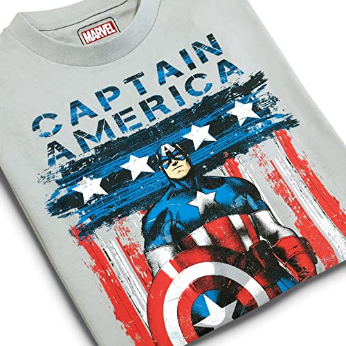 Image of Free Authority Captain America Printed Regular Fit Navy Blue Cotton Men Hoodie Sweatshirt