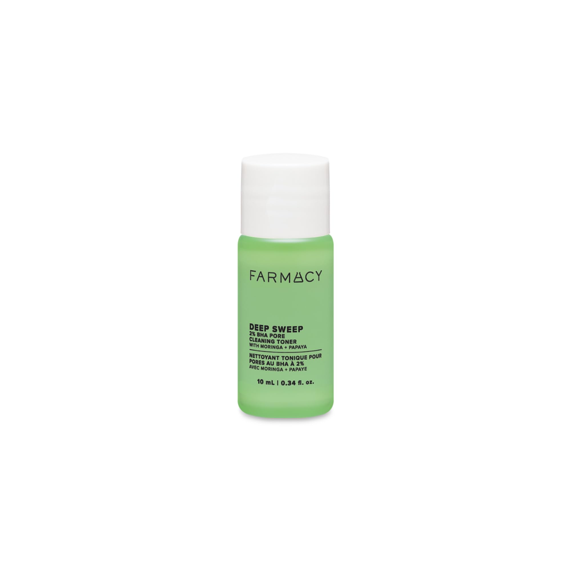 Farmacy 2% Salicylic Acid Toner for Face - Deep Sweep BHA Liquid Exfoliant + Pore Cleaner - Controls Oil, Gently Exfoliates + Refines Pores - Skin Care for Combo, Oily + Blemish-Prone Skin - (10ml)