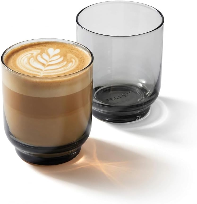 Fellow Pirch Vasos Latte 11 oz, Set de 2, Ahumado