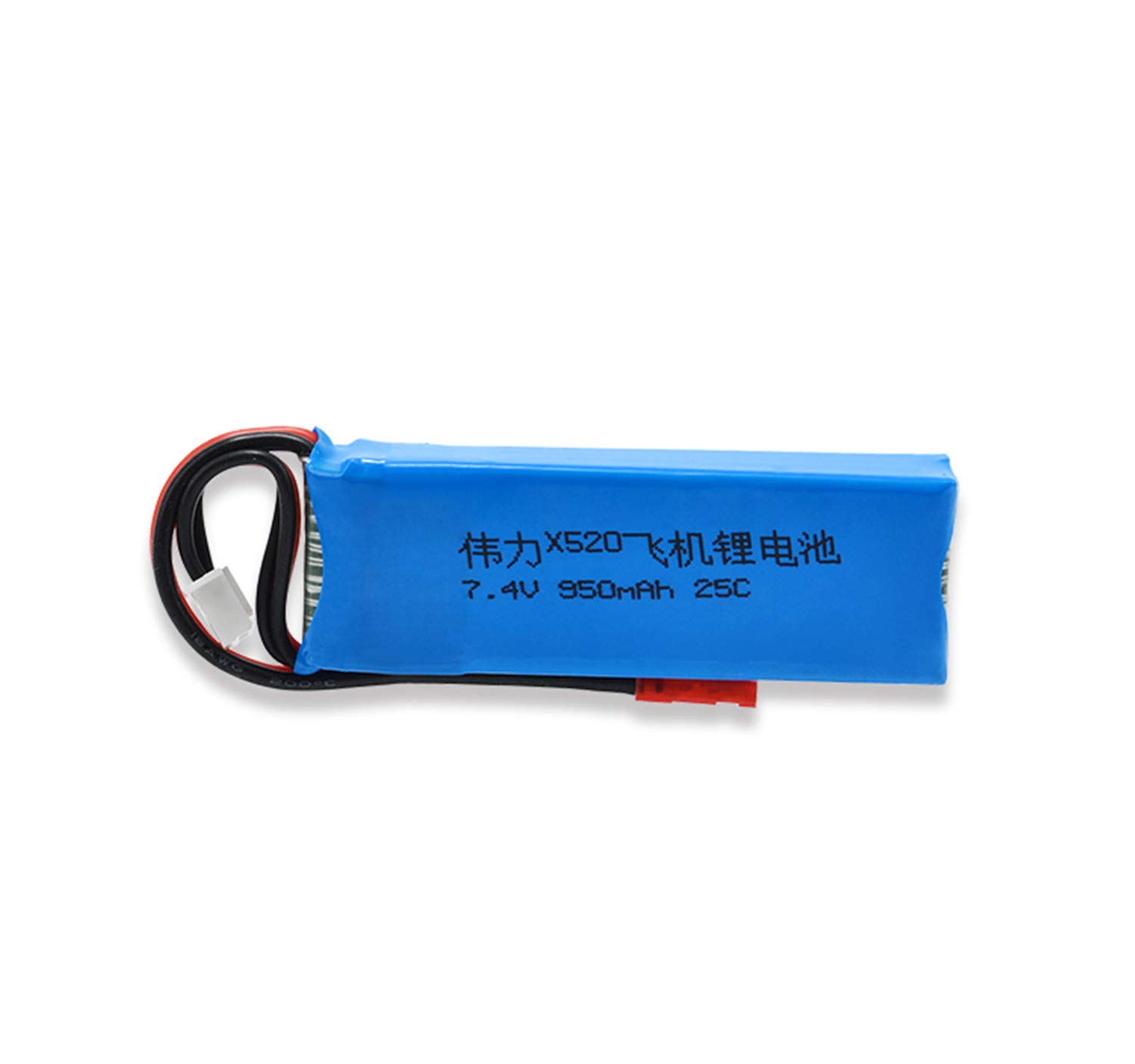 7.4V 950mAh 25C X520 Replacement Battery for WLtoys Blade 200 QX and CX/CX2/CX3 With JST Connector