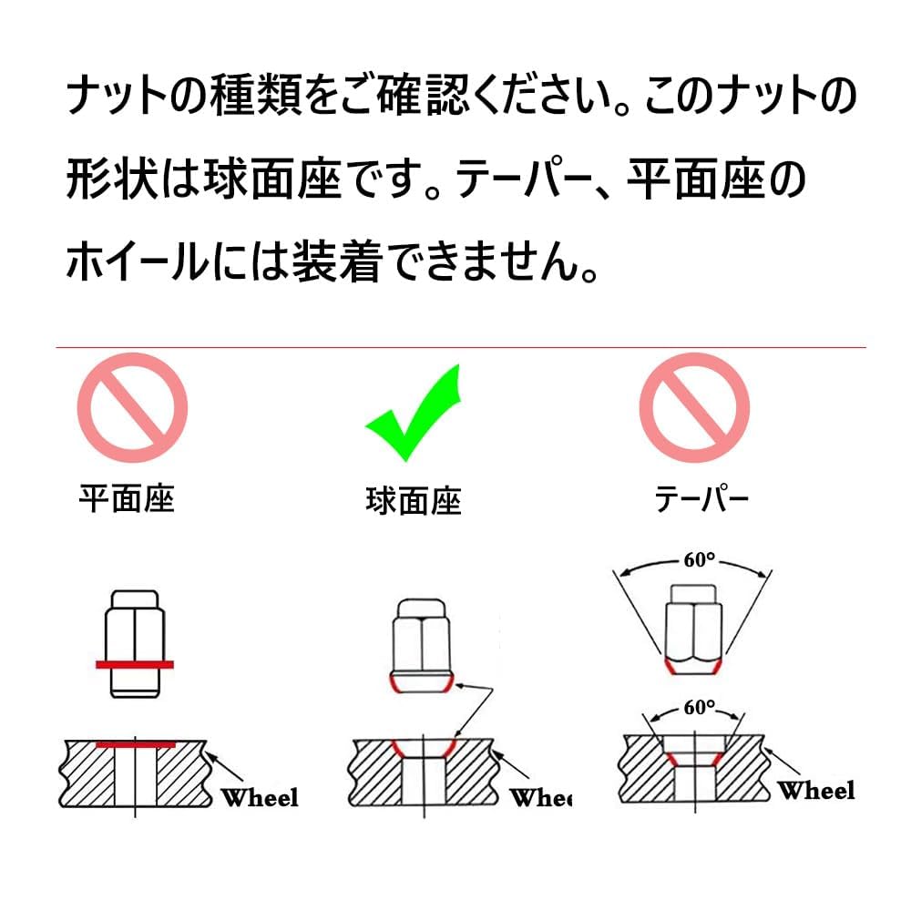Amazon.co.jp: ホンダ『純正タイプ』4穴 ホイール用ショートナット