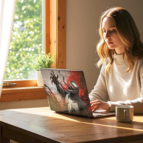 Image of NoWorries Laptop Skin for 15.6 & 14 Inch Laptop | Motivational, Superhero, Sports & Graphic Design Laptop Sticker Wrap | Premium Vinyl Laptop Cover (Venom, 15 x10inches)