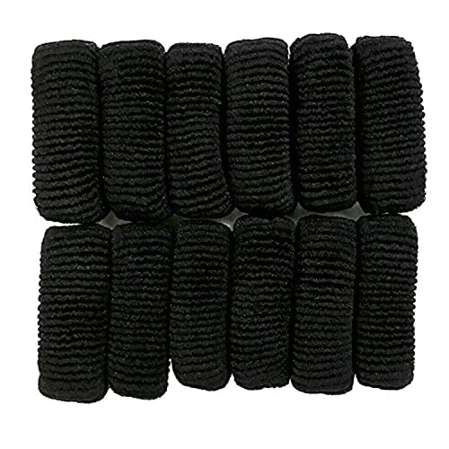 Mom&dreams Rubber Band Black Cotton Scrunchy Hair Band Ties for Women Rubberband Girls Accessories || Large Thick Bun Ponytail Combo Pack of 12 || Soft Elastic Rubber Bands Not Hurt Hair for Toddlers (B0C3J2LHDP) Amazon Price History, Amazon Price Tracker