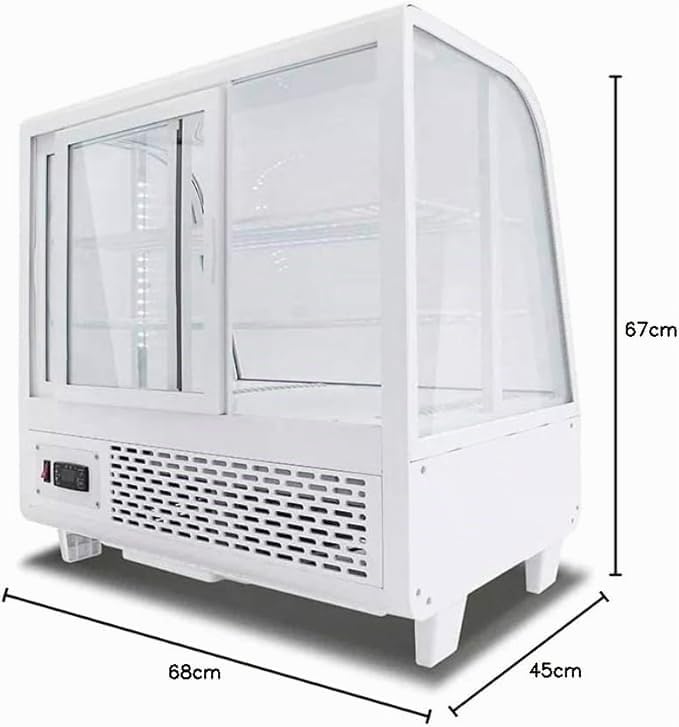 MBH Professional Counter Refrigerated Display Cabinet 100 Litres Small Industrial Catering Display Cabinet White