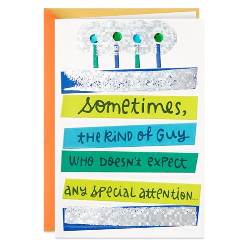 Hallmark Birthday Card for Him (Extra Attention), Color Band Cake (0499RZB1194)