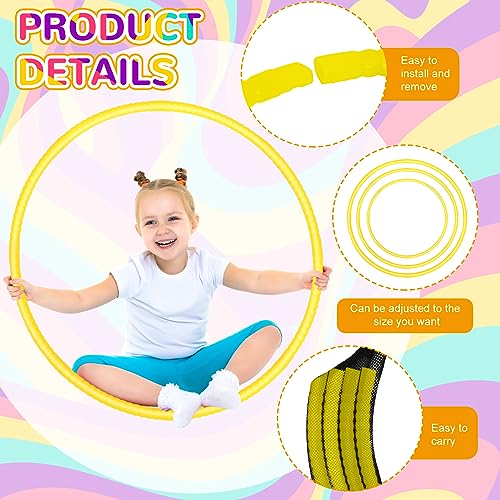 image for Shappy 6 Pcs Exercise Hoop Detachable Adjustable Plastic Toy Hoop Play