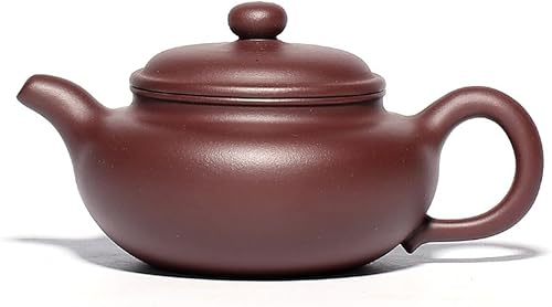 Tetera china de 11 oz cerámica de arcilla Zisha hecha a mano Fanggu Tea Pot Cerámica Kungfu Hervidor de agua (barro púrpura)