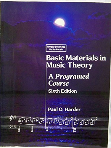 Basic materials in music theory: A programed co... 0205086896 Book Cover