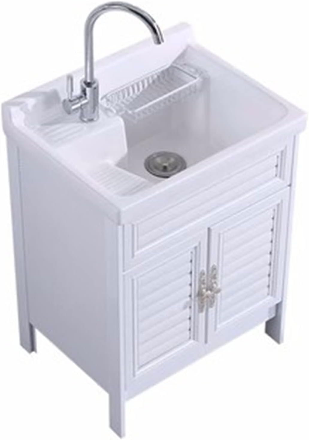 Ceramic Wash Basin Sink Freestanding Laundry Utility Sink Outdoor