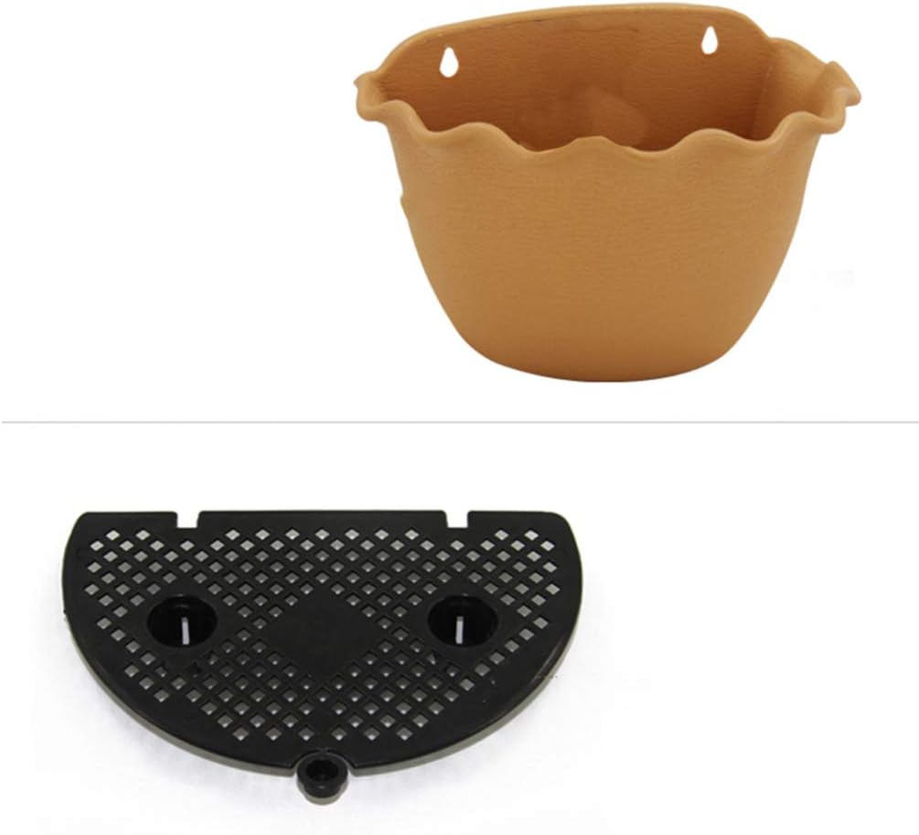 DOITOOL S Hanging Planters Wall Flowers Plant Planter Pot Vertical Wall Mount Planter Pot Wave Hanging Flower Basket Railing Fence Planter Resin Gardening Container Indoor Hanging Planters