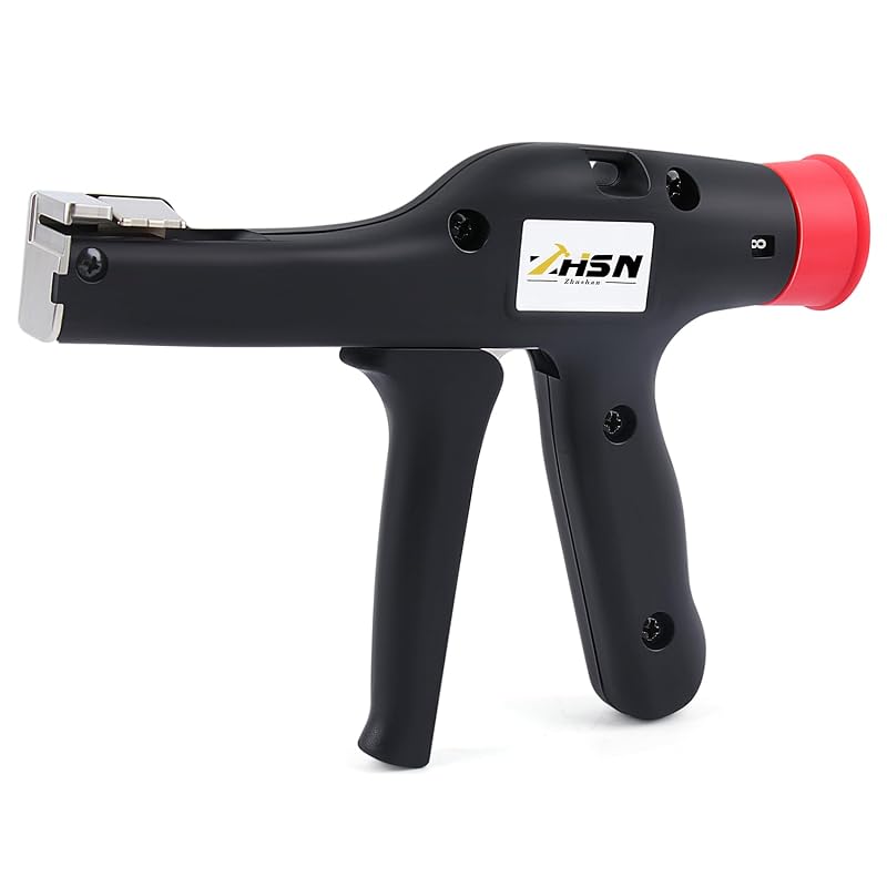 Ferramenta para abraçadeiras de nylon Zhushan com tensão ajustável e lâmina de corte, 20 cm