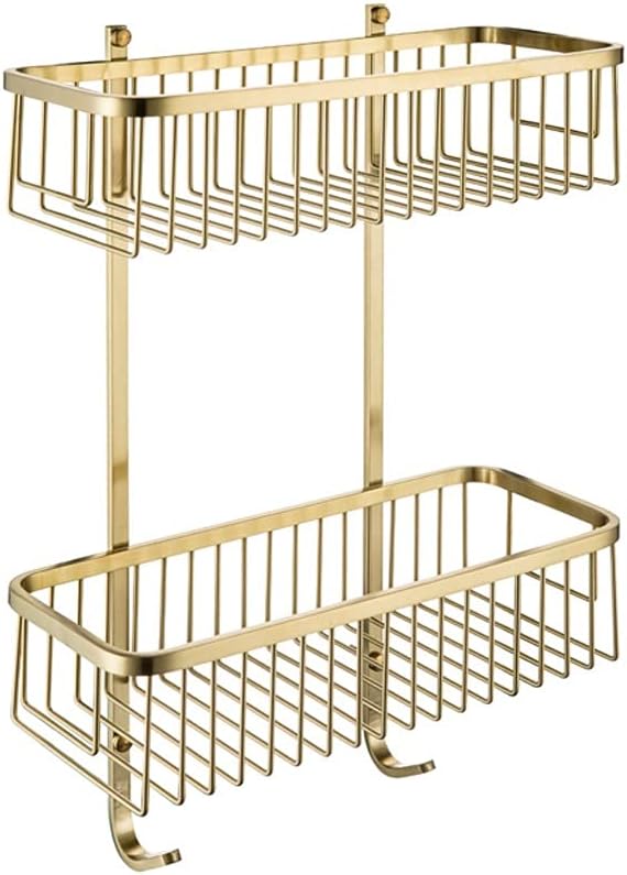 Bathroom Shelf Storage Rack Stainless Steel Brushed Gold Shower Gel Shampoo