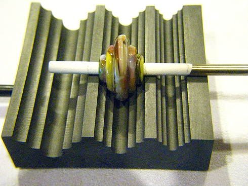 Devardi Glass Lampwork, Beadmaking 3 Slot Baroque Graphite Shaper