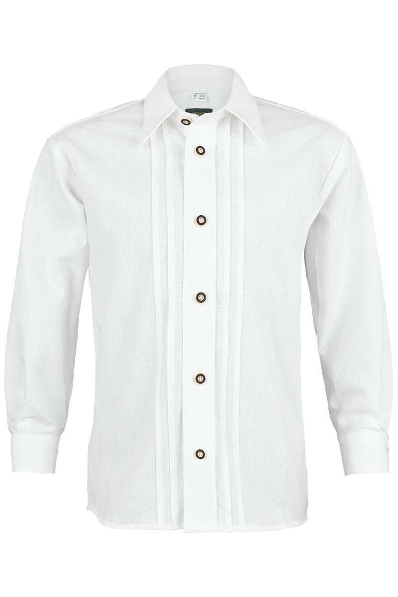 OS Trachten Jungen Trachten Kinderhemd weiß, weiß, 158/164