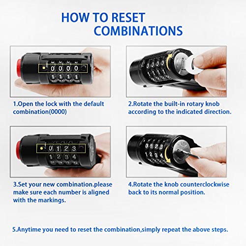 BIGLUFU Folding Bike Lock, Heavy Duty Alloy Steel Structure Foldable
