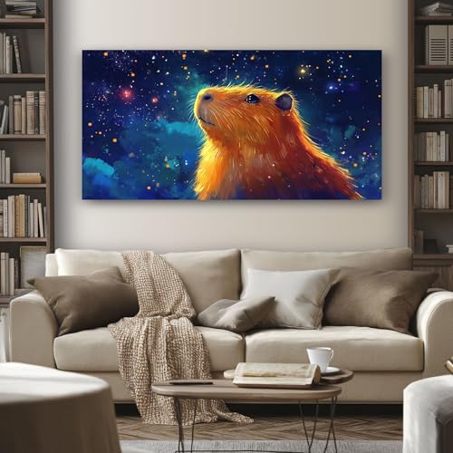 Tableau déco capybara impression sur toile haute définition grand format