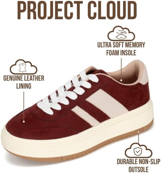 Project Cloud Platform Sneakers for Women - Lightweight Memory Foam Insole Womens Sneakers - Non-Slip Fashion Sneakers for Women Footwear - Women's Fashion Platform Shoes (Nita) - Image 2