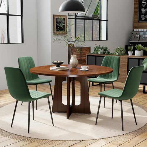 yeag Mid Century Round Dining Table Set for 4, 47