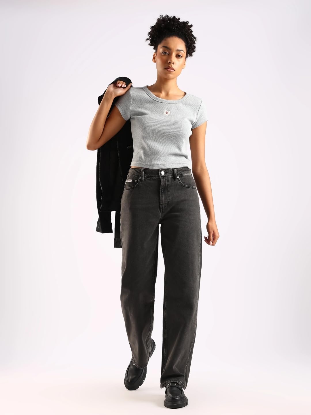 Calvin Klein Womens 90s Straight Jeans - Image 3