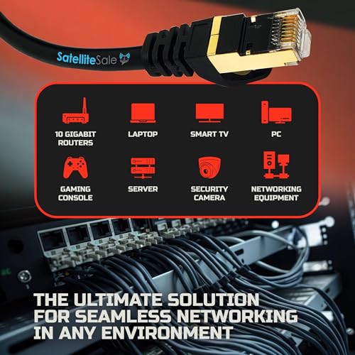 Cable Ethernet RJ45 Cat-7 6 pies Negro miniatura 2