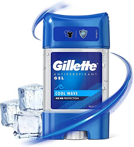 Gillette Antitranspirant Deo Gel für Männer, 420 ml (70 ml x 6), 48h unsichtbarer Schweiß- und Geruchsschutz, kühle Welle, Verpackung kann variieren