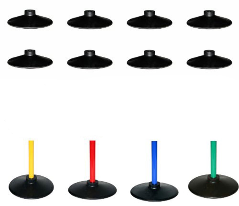 Lot de 16 Pieds en Caoutchouc/socles en Caoutchouc pour Jalons en Plastique - 16x VG