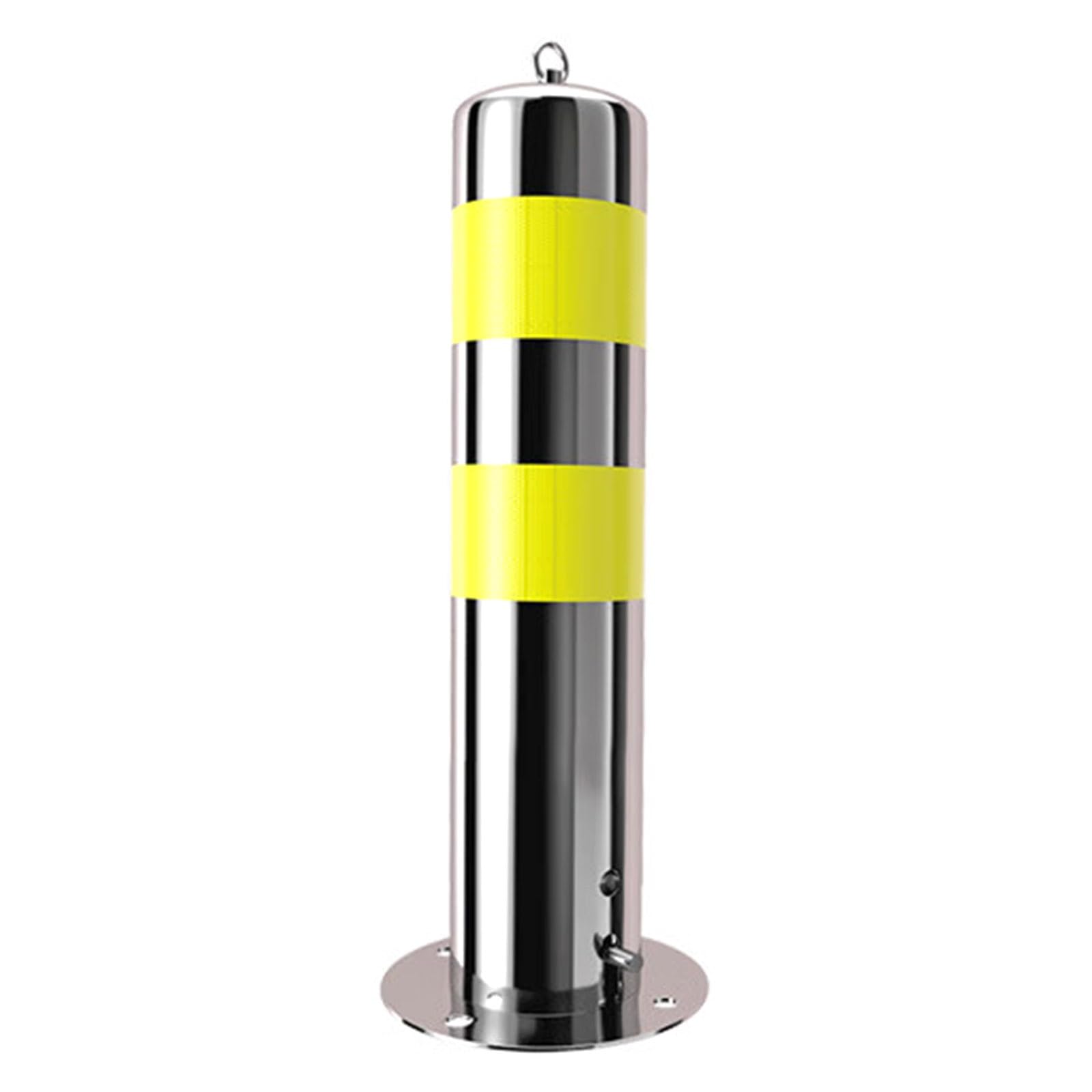 Aioneer Removable Reflective Safety Bollard Post With Embedment Sleeve - Durable Traffic Control Barrier For Driveway Security - Enhance Parking Safety & Visibility