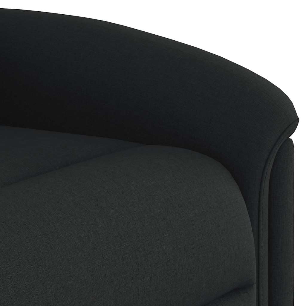 vidaXL Sillón reclinable de Tela Negro
