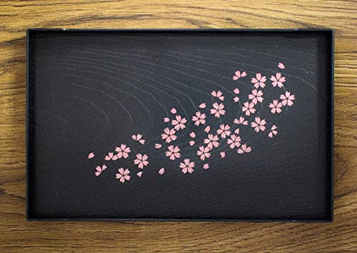 Japanbargain 4826, Japanese Tea Serving Tray Sushi Plate, Traditional Style Cherry Blossom Sakura Pattern, 10X6.25 Inches, Made In Japan, Pack Of 2 #TOP3