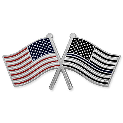 Image of PinMart's Thin Blue Line Lapel Pin