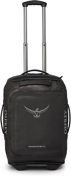 Osprey Transporter 40L Wheeled Travel Duffel Bag, Black