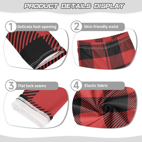Black Red Plaid Classic Teen Girls Shorts Cotton Cartwheel Shorts Girls Clothes Under Skirt3