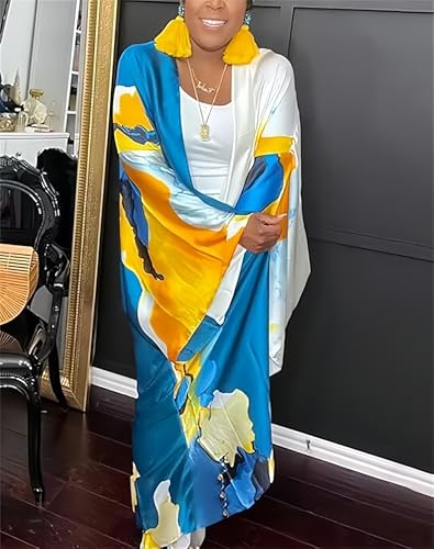 Image of Kimono Cardigan for Women Long Boho Satin Kimono Robes Plus Size Open Front Beach Swimsuit Cover Ups Lightweight Duster