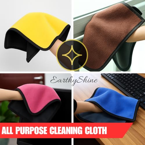 Image of Basic Microfiber Cloths - Everyday Value Pack for Light Cleaning & Dusting (500 GSM, 40X30cm Pack of 4)