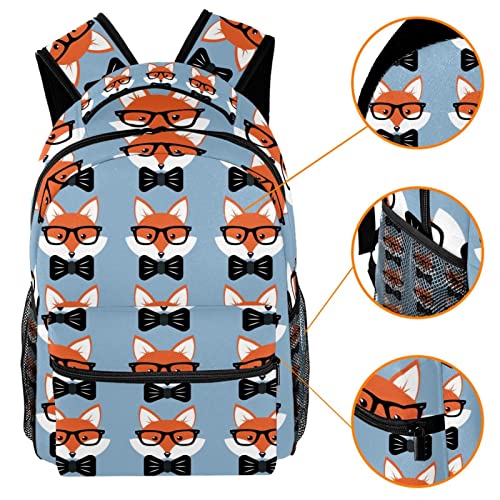 Sac à dos de voyage loisirs et campus avec compartiment bouteille motif renards