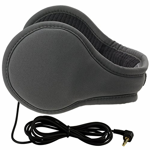180s Men Urban Soft Shell Ear Warmers with Headphones Gray