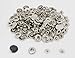 30 Sets Heavy Duty Snap Fasteners, BetterJonny 17mm Silver Poppers Press Stud Rivet for Leather Craft Sewing Clothing