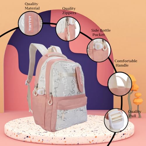 Image of Tinytot 30 Litre, Stylish & Trendy Water Resistant Hi Storage School Collage Travel Laptop Backpack Bag for Boys, Girls, Mens & Womens, 20 Inches (Black)