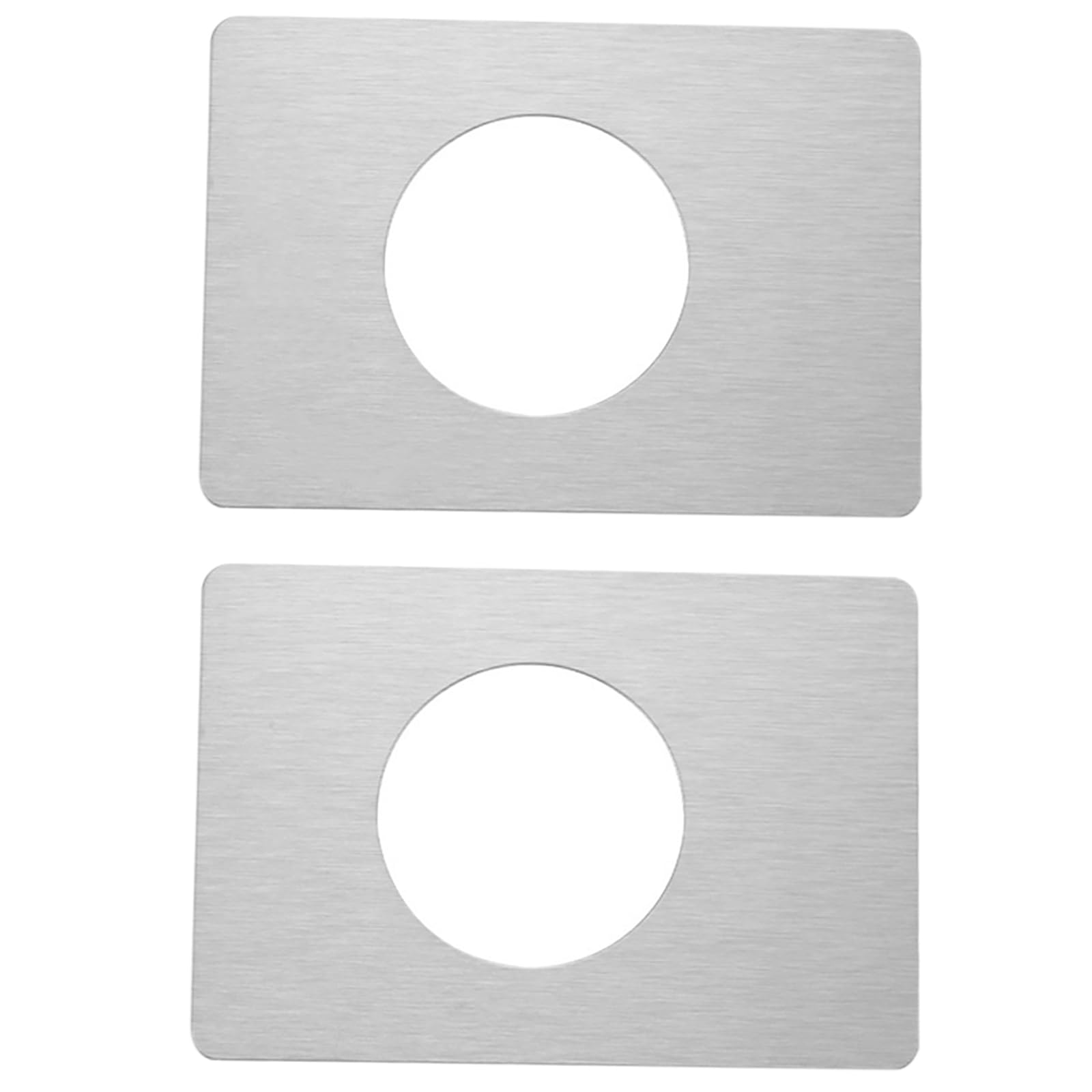 OZXNO 2pcs Door Knob Reinforcement Plate Door Handle Fixing Cover Filler Repair Backplate Stainless Steel Door Hole Deadbolt Cover Plate (Silver)
