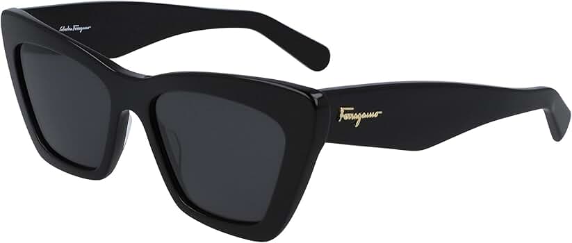 値下げ！【フェラガモ】サングラス　ブラック FERRAGAMO - Salvatore Ferragamo サングラス 表記サイズ 55□18