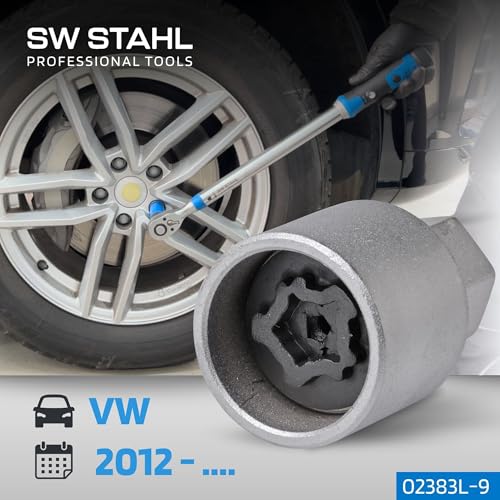 SW-Stahl 02383L-9 Felgensicherung/Felgenschloss VW Adapter 529