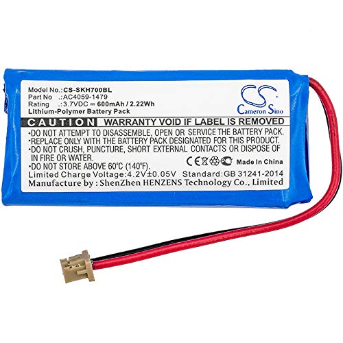 Cameron Sino 600mAh / 2.22Wh Replacement Battery for Socket Mobile CHS 7Qi, CHS 7X, CHS 7Xi, CHS 7XiRx, CHS 7XRx, AC4059-1479