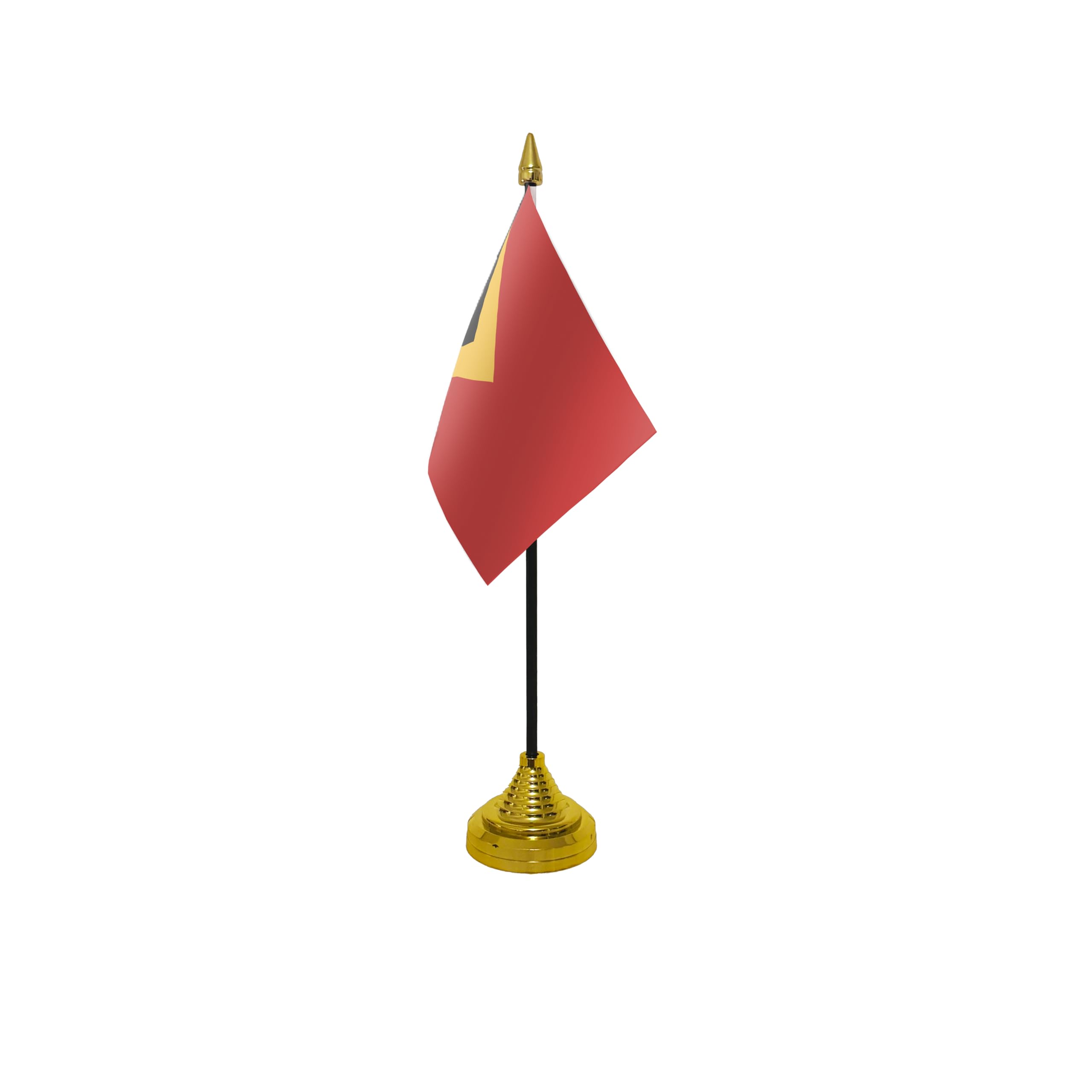 Flagtex East Timor Small Table Flag With Gold Base
