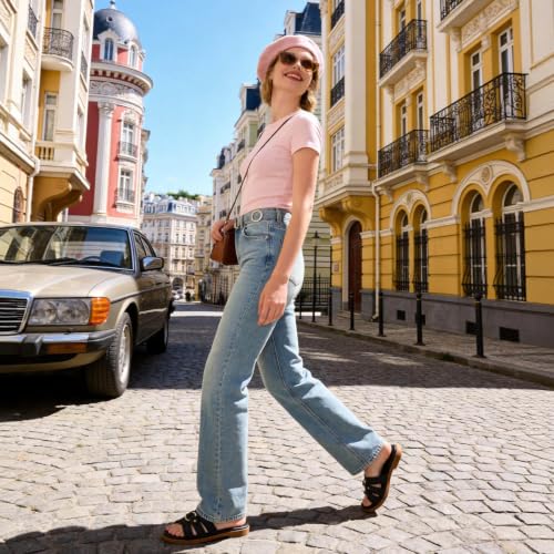 todaysunny Womens Flat Sandals Dressy Comfortable Open Toe Slip On Slide Sandals For Summer Beach Sandalias de Mujer - image 2