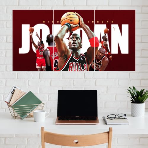 Image of Good Hope - Michael Jordan Split Poster 12x18 Inch - Basketball Player Legend Posters Wall Art Chicago Bulls Fan Poster Sports Motivation Room Decor Motivational Painting for Boys Bedroom Gym sports lovers (without frame framed)