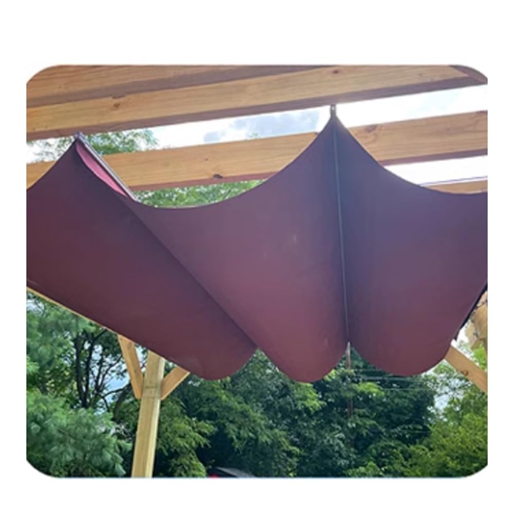 Pare-soleil rétractable en U pour terrasse et porche avec câble